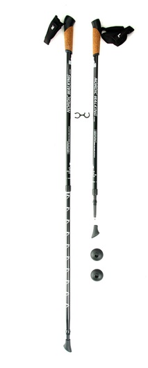 Телескопические палки для скандинавской ходьбы Kaiser Sport Kaiser Sport Nordic Walking Black